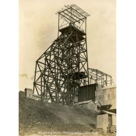 Urquhart Shaft Headframe under construction, Mount Isa Mines, January 1931