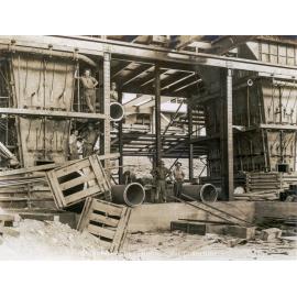 Blast furnaces under erection, November 1930