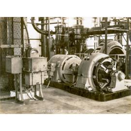 Compressor House motor generator set for underground locomotives, Mount Isa Mines, January 1931