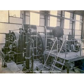 Fraser and Chalmers double drum winder for ore shaft, Mount Isa Mines, January 1931