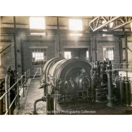 Mines Power Station turbine looking toward switchroom, Mount Isa Mines, January 1931
