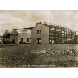 Machine Shop and Boiler Shop under construction, Mount Isa Mines, September 1930