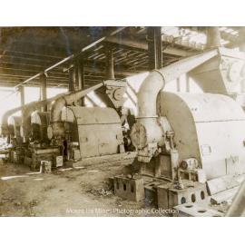 Mines Power Station Fuller Bonnet Mills under bunkers firing floor under construction, Mount Isa Mines, March 1930