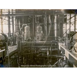 Mines Power Station turbine room boiler house, July 1930
