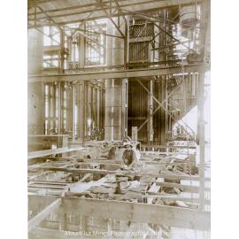 Mines Power Station turbo alternator bedplate in position, Mount Isa Mines, March 1930