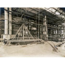 Lead casting wheel at Lead Smelter, Mount Isa Mines, March 1931