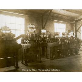 Mines Power Station Reyrolle switch gear in switchroom, Mount Isa Mines, April 1931