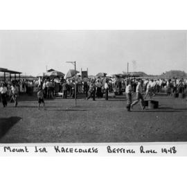 Mount Isa Racecourse betting ring, c.1948