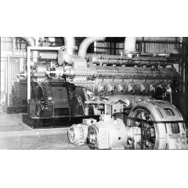 Diesel alternators at Mines Power Station, Mount Isa Mines, October 1949 