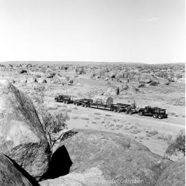 Stator on delivery to Mica Creek Power Station, February 1959