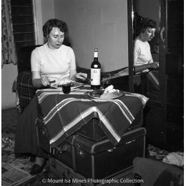 Dinner in Margaret's room, June 1959