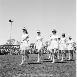 Mount Isa Rotary Rodeo marching girls, Spear Creek, September 1959