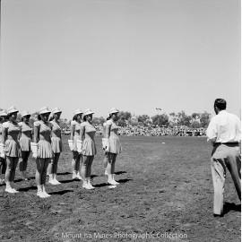Mount Isa Rotary Rodeo marching girls, Spear Creek, September 1959