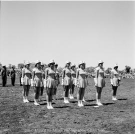 Mount Isa Rotary Rodeo marching girls, Spear Creek, September 1959