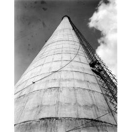 New Copper Stack under construction, Mount Isa Mines, November 1959