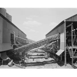 Mill feed and return conveyors, crushing and screening, Mount Isa Mines, December 1959