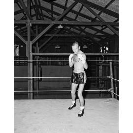 Boxer for poster, May 1959