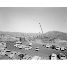New Copper Stack under construction, Mount Isa Mines, June 1959