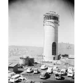 Copper Stack under construction, Mount Isa Mines, September 1959