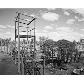 Erection of Mount Isa Rotary Rodeo compound, Spear Creek, September 1959