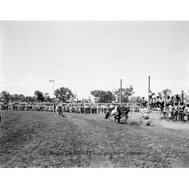 Mount Isa Rotary Rodeo Rough Riding, Spear Creek, September 1959