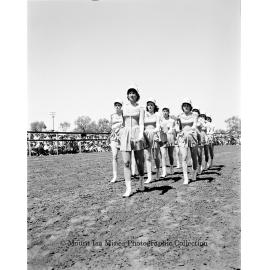 Mount Isa Rotary Rodeo marching girls, Spear Creek, September 1959