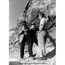 John Campbell Miles, Sydney Carter, and Joe Barwick at Discovery Area, Mount Isa Mines, c.1958