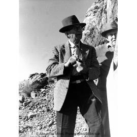 John Campbell Miles, Sydney Carter, and Joe Barwick at Discovery Area, Mount Isa Mines, c.1958