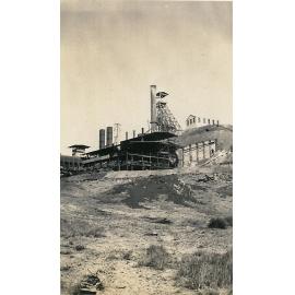 Dwight and Lloyd Sinter Plant with stack, Mount Isa Mines, c.1932
