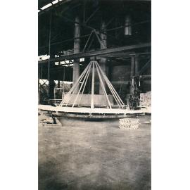 Lead casting wheel at Lead Smelter, Mount Isa Mines, c.1931