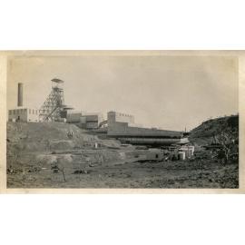 Mill and Lead Stack under construction, Mount Isa Mines, c.1931