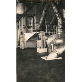 Injection fans for pulverised coal at Mines Power Station, Mount Isa Mines, c.1931