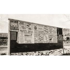 Safety signs at Mine Office, Mount Isa Mines, August 1931