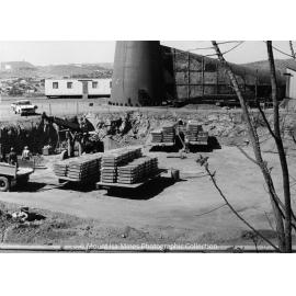 Lead Stack under construction, Mount Isa Mines, August 1977