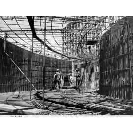 Lead Stack under construction, Mount Isa Mines, September 1977