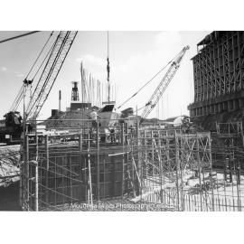 Lead Stack under construction, Mount Isa Mines, October 1977