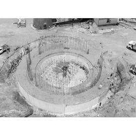 Lead Stack under construction, Mount Isa Mines, November 1977