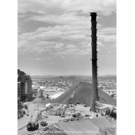 Lead Stack under construction, Mount Isa Mines, November 1977