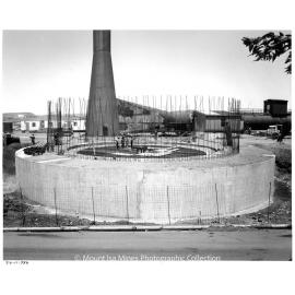 Lead Stack under construction, Mount Isa Mines, November 1977