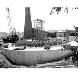 Lead Stack under construction, Mount Isa Mines, November 1977