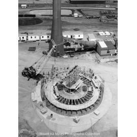 Lead Stack under construction, Mount Isa Mines, November 1977