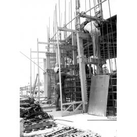 Lead Stack under construction, Mount Isa Mines, November 1977