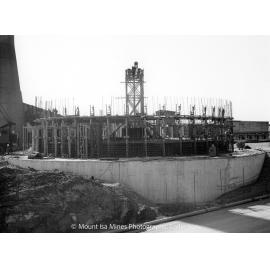 Lead Stack under construction, Mount Isa Mines, November 1977