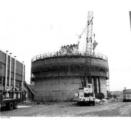 Lead Stack under construction, Mount Isa Mines, December 1977