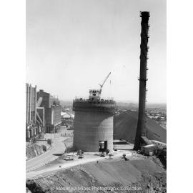 Lead Stack under construction, Mount Isa Mines, December 1977