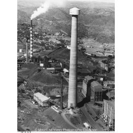 Lead Stack under construction, Mount Isa Mines, March 1978