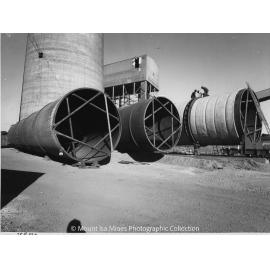 Lead Stack under construction, Mount Isa Mines, August 1978