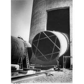 Lead Stack under construction, Mount Isa Mines, August 1978