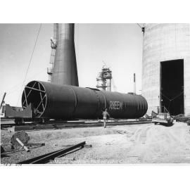 Lead Stack under construction, Mount Isa Mines, August 1978