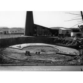 Lead Stack under construction, Mount Isa Mines, September 1977